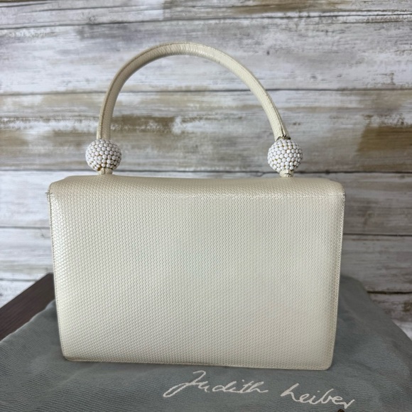 Vintage Judith Leiber White Leather Mini Handbag - Picture 12 of 14